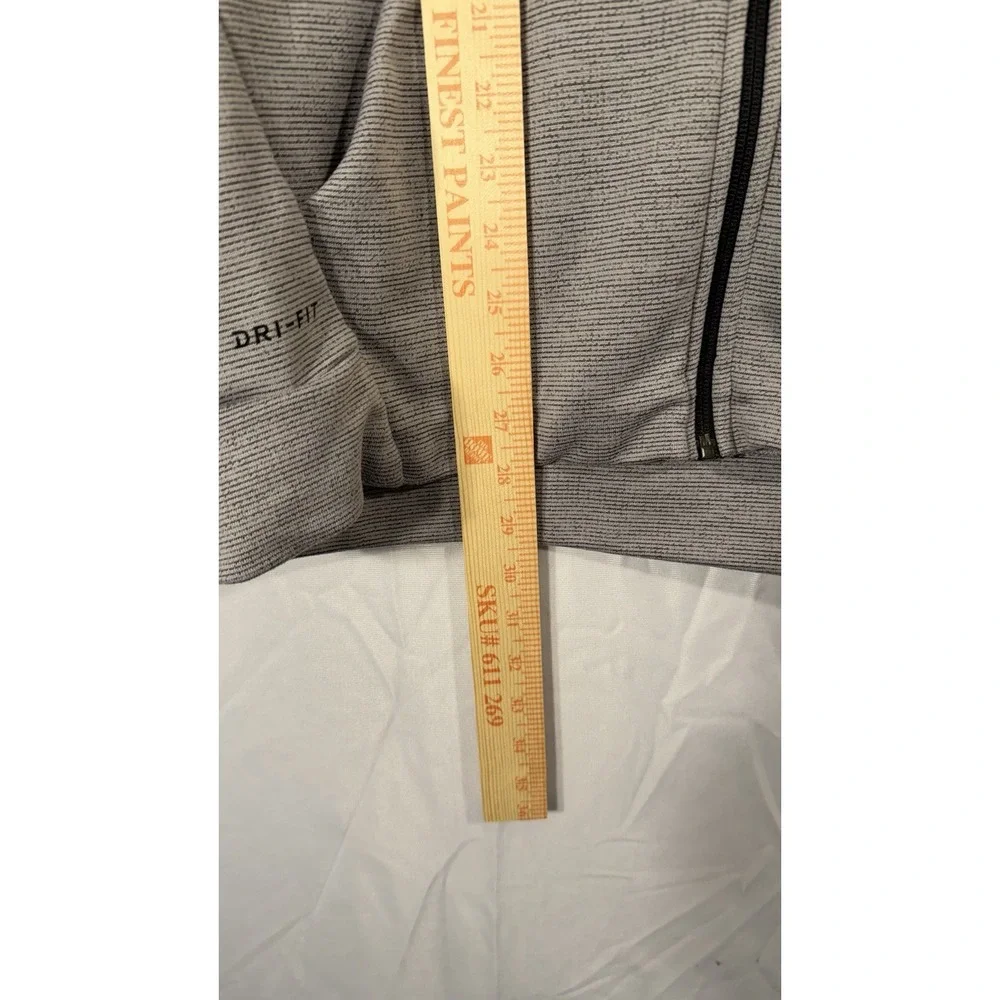 nike dri fit Full Zip Hoodie Heather Knit Training Athletic Sweater Gray Men's M
